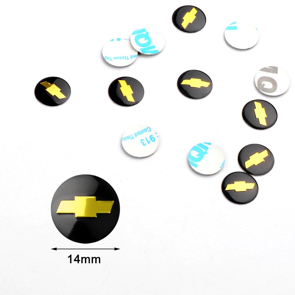 BQIXN1 10/20pcs 14mm Car Key Remote Fob Decal Key Shell Sticker For Chevrolet Cruze Captiva Lacetti Aveo Malibu XL Trax Camaro Colorado