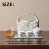 Handbemaltes florales Porzellan Gaiwan-Set mit 2 Tassen Tragbares Reise-Teegeschirr Chinesisches Gongfu-Tee-Geschirr Geschenkbox