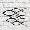 Metal Wall Art School of Fish Ocean Pattern Home Decor Living Room Bedroom Kids Room Wall Sculpture