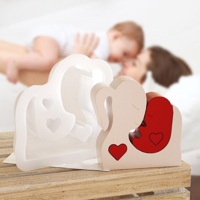 Mother and Baby Silicone Candle Mould Aromatherapy Candle Mold Soap Resin Gypsum Chocolate Making Mother Day Gift