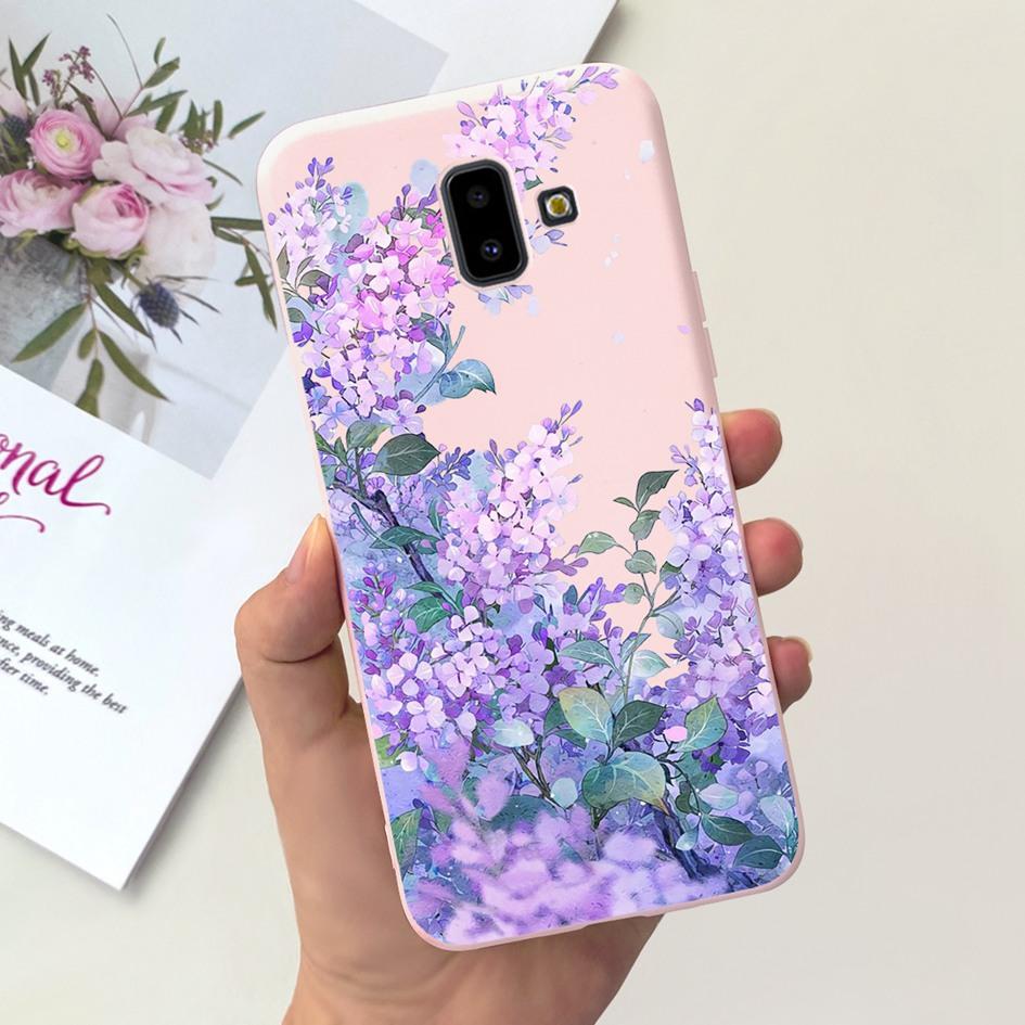 For Samsung Galaxy J4 J6 Plus 2018 Case Popular Flower Soft Silicone Phone Back Cover For Samsung J6Plus J4Plus J610F J415F Capa