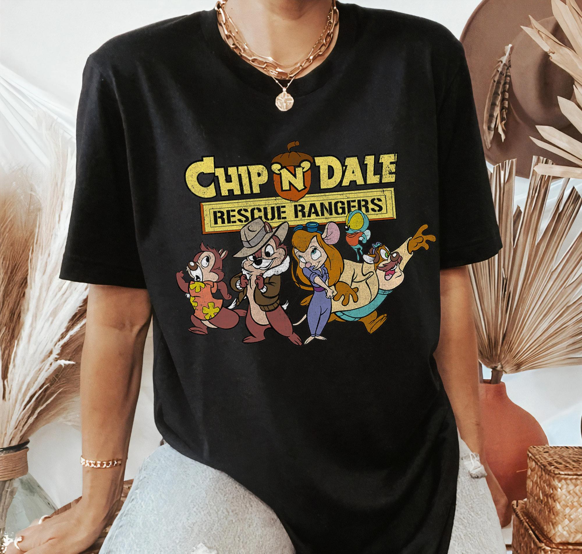 Chip N Dale Group Rescue TShirt Chip and Dale Rescue Ranger Tee    Family Shirt Walt    World   land Trip S