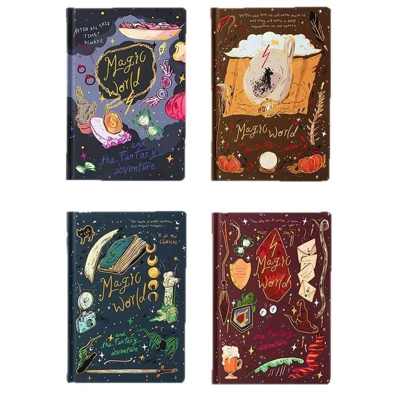 Hardcover Creativity Colorful Inner Pages Hardcover Notebook Notebooks (as the picture,128 Pages&19.4*13.3cm)