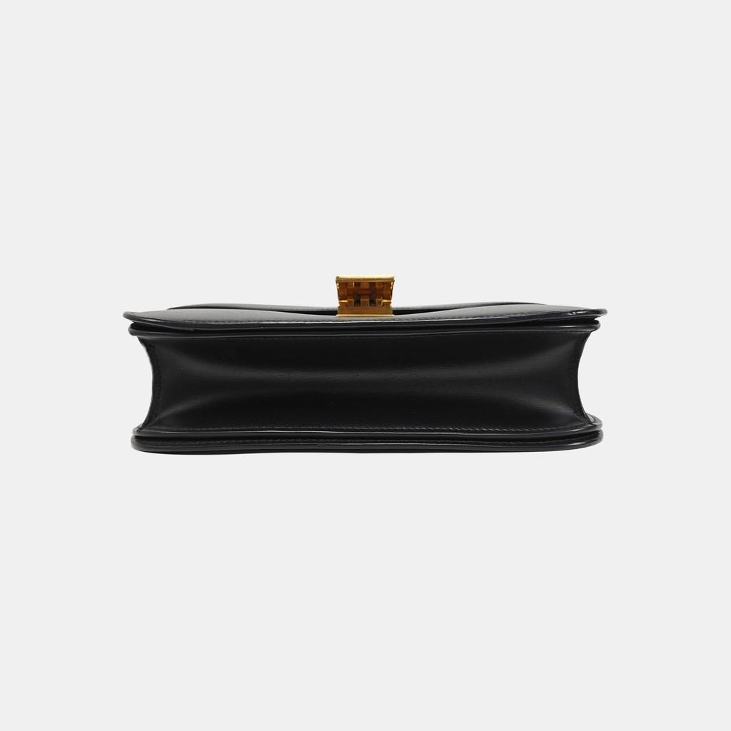 [Gebraucht] Klassische Box Polierte Goldene Schnalle Leder Tofu Tasche Umhängetasche Crossbody Tasche Mittel - Gut #1RJYFKA