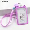 Cat Identity Retractable Reel Lanyard Bus Card Case Card Holder ID Card Sleeve Credit Cover Case