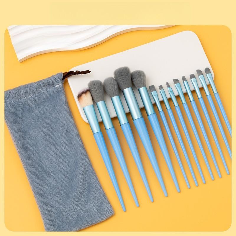 Set da 13 Pezzi di Pennelli Morbidi per Cipria Libera ad Alta Lucentezza Set di Pennelli per Ombretto Trucco Strumenti di Bellezza