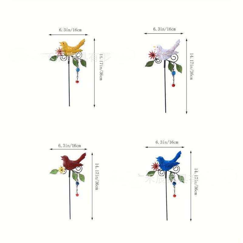 Metal Bird Decorative Garden Stakes,Indoor Outdoor Lawn Pathway Patio Ornaments,Outdoor Garden Decor Shaking Head Yard Art