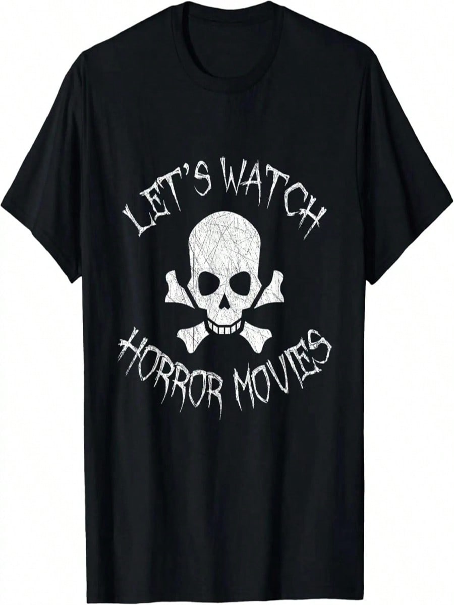 Let s Watch Horror Movies Shirt - Horror Fan T-Shirt S разноцветный