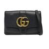 [Pre-Owned] Arli Gold Logo Double G Metal Accessory Leather Small Square Crossbody Shoulder Bag - Fair #1AK8HM5