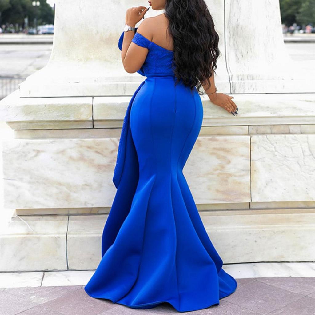 Cross-border INS One-Shoulder Lace Bubble Bead Dress
