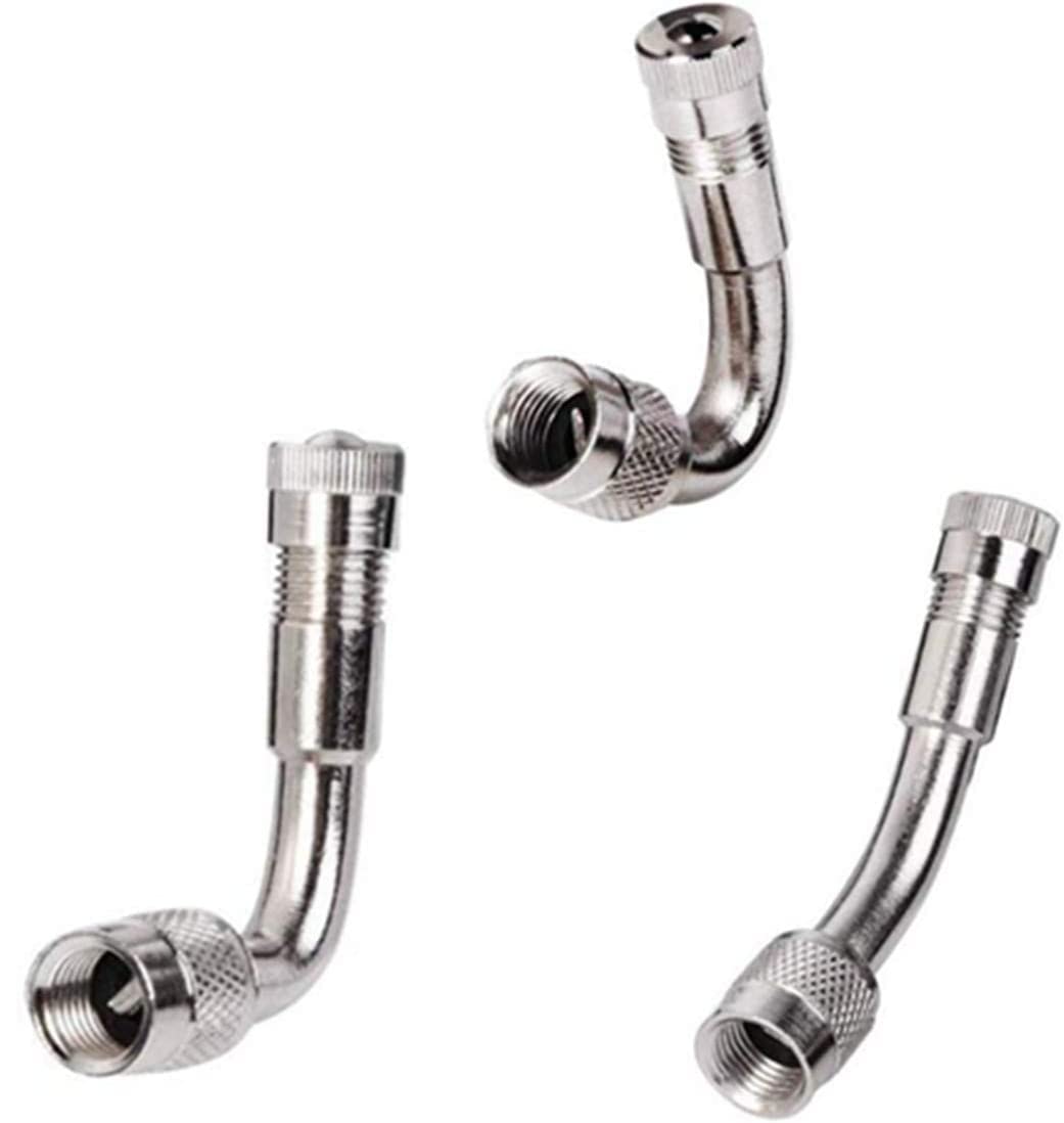 

YFFSFDC Мотоциклетный воздушный клапан 45°+ 90°+ 135° Удлинитель L-образный воздушный клапан для мотоцикла (Серебряный) серебряный