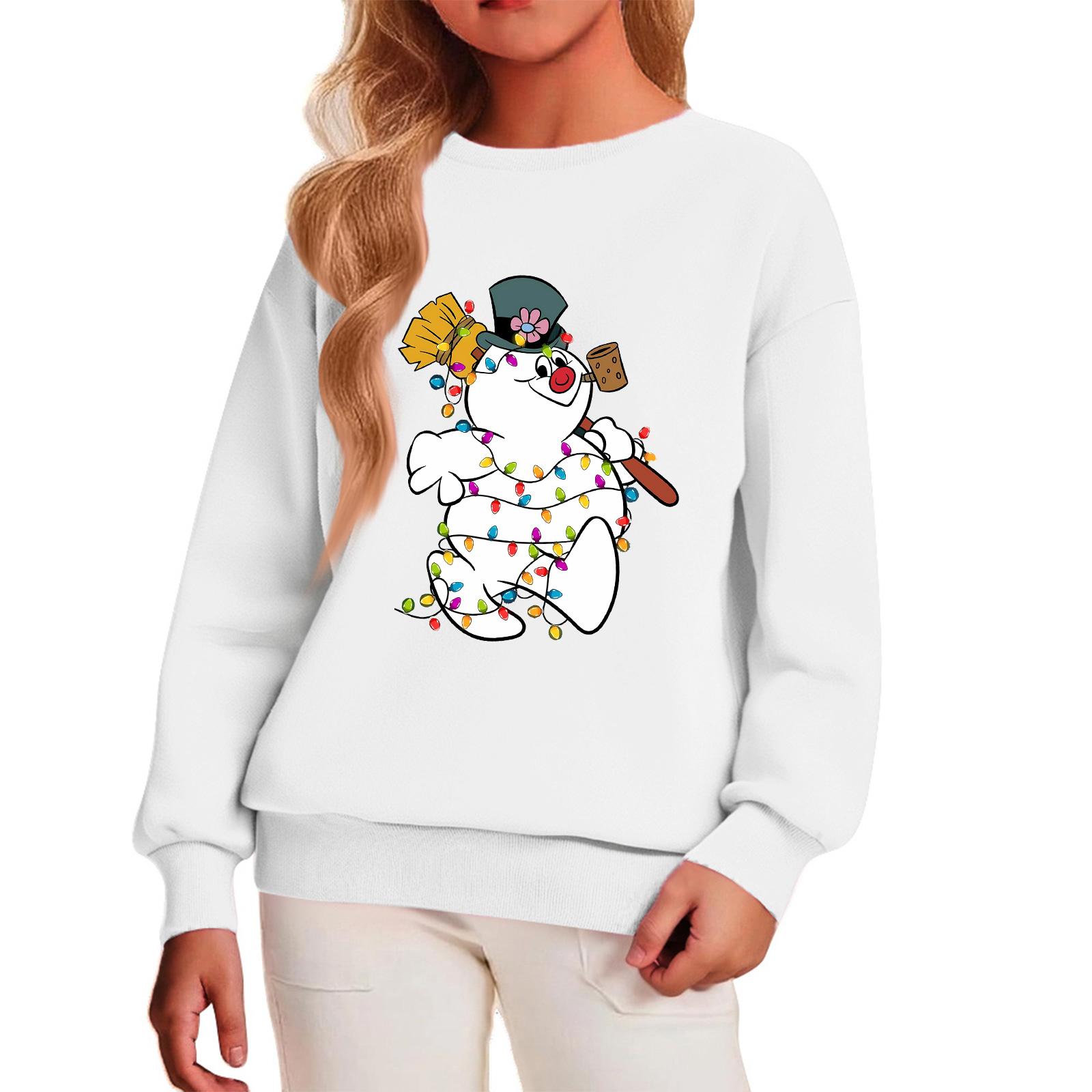 

Детский повседневный пуловер с круглым вырезом и принтом, с длинными рукавами и капюшоном 140