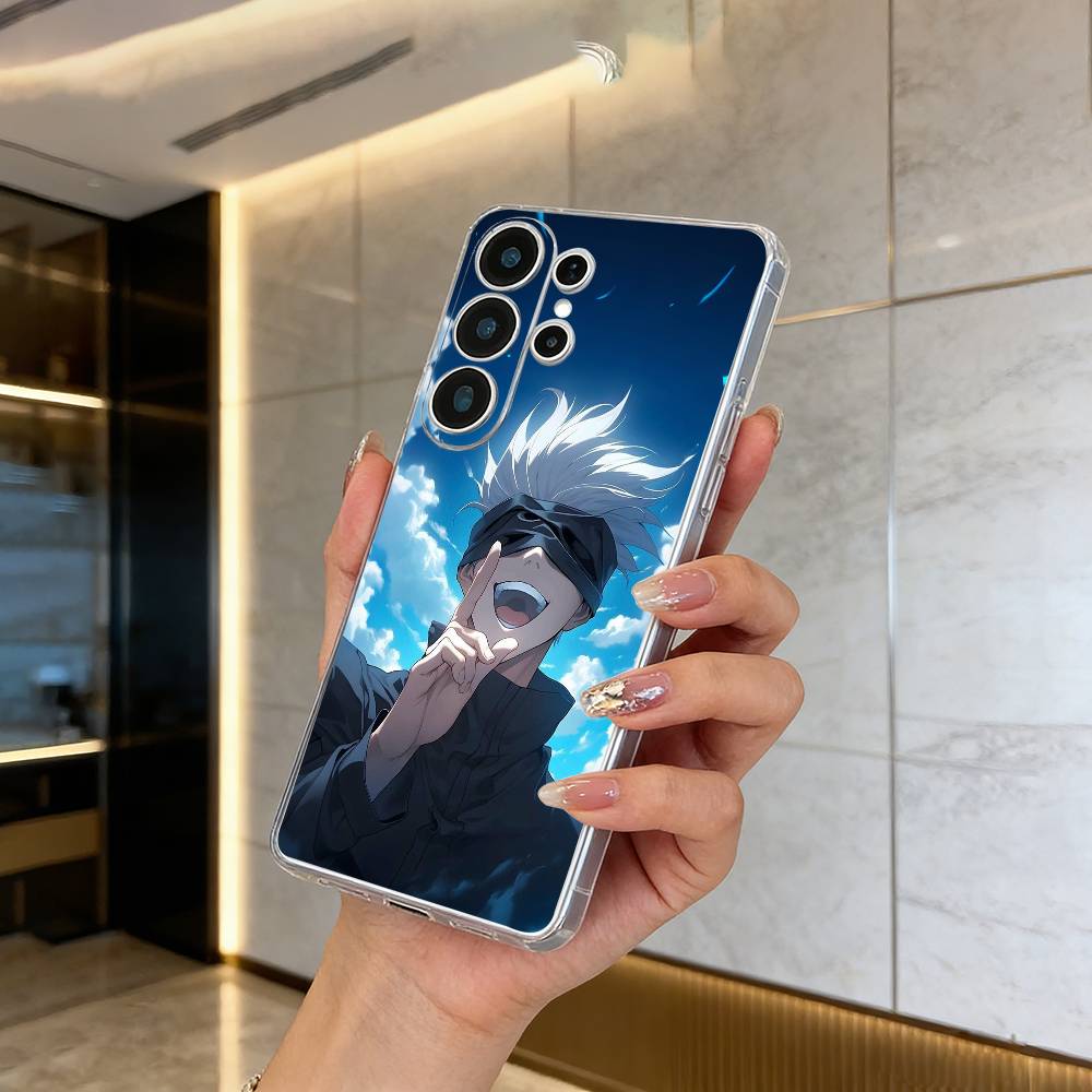 Favorite Anime Characters-S-Satoru G-Gojo Clear Soft Silicone Phone Case forSamsung S25, S24, S21, S22, S23, S30, Ultra,  Plus