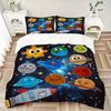 3pcs Space Friends Printed Duvet Cover Set (1 * Cover+2 * Pillowcase, Without Core), Home Bedroom, Guest Room, Dormitory Decoration Items