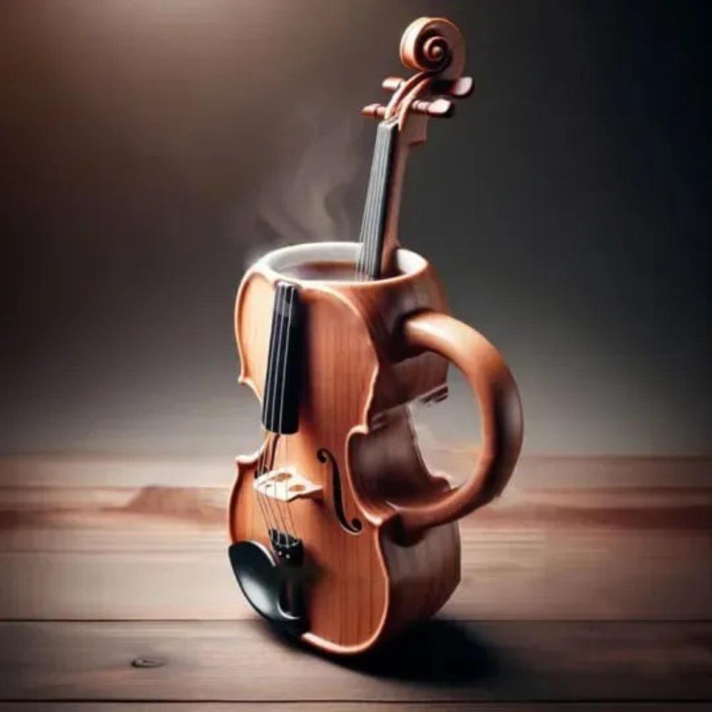 Durable Musical Instrument Coffee Mug Resin Coffee Cup for Desktop Ornament