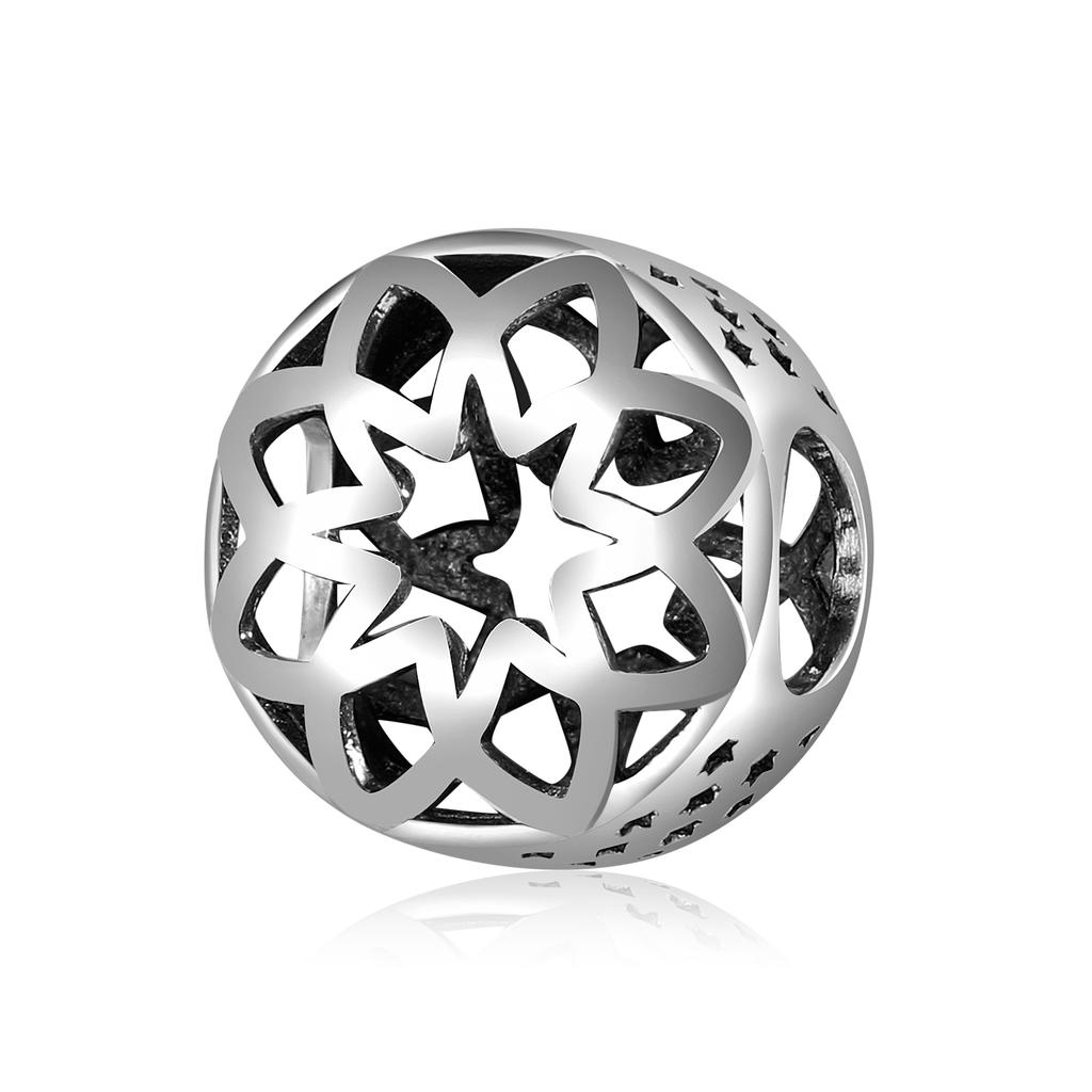 925 Silver Sparkling Angel Wings Dream Catcher Skull Clear CZ Charms for Jewelry Making Fit Original Designer Bracelets