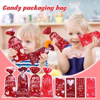 Neue Valentinstag Süßigkeitentüte Liebesmuster OPP Vierfarbmischung