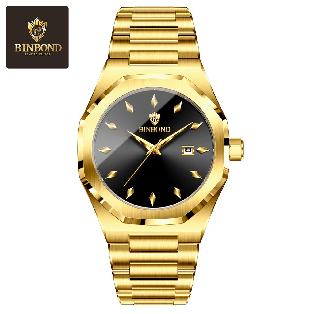 New Luxury Men's Quartz Watch Stainless Steel Strap Fashion Casual Waterproof Watch Top Business Calendar Men's Watch