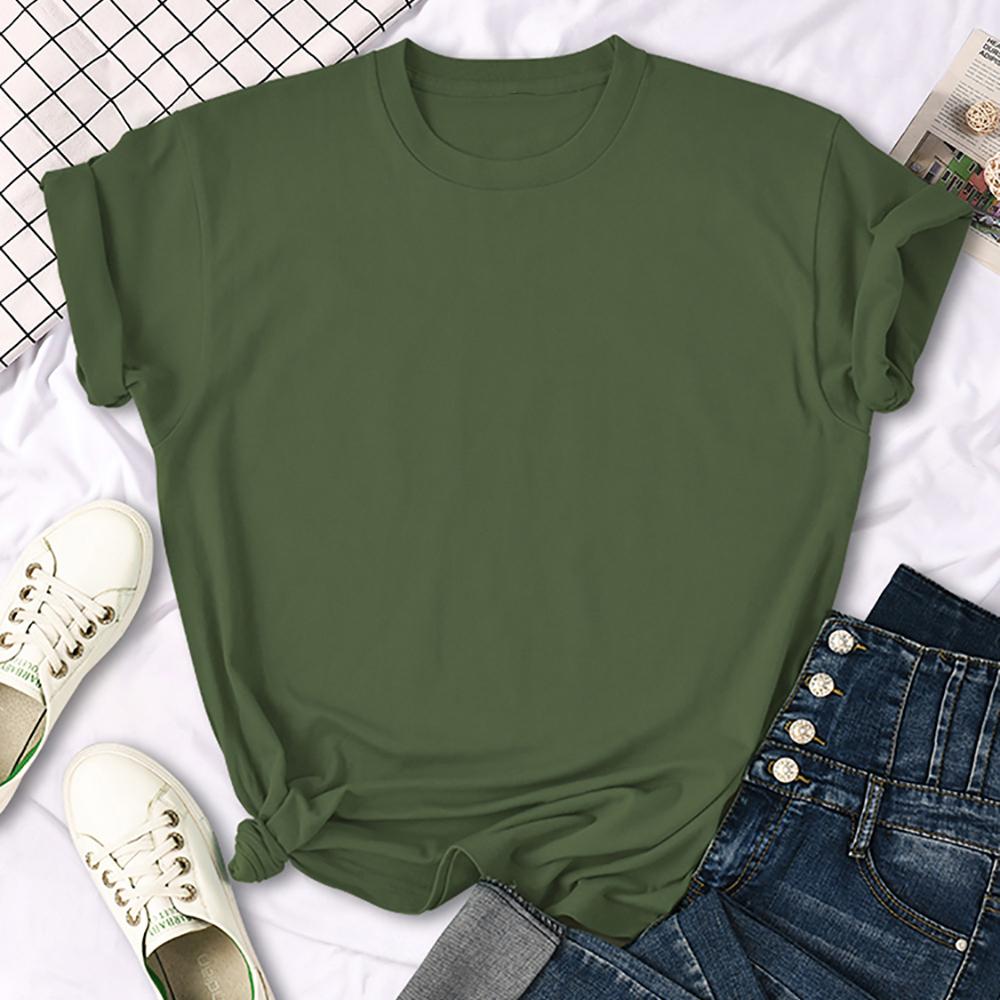 Comfortable Solid Color T-Shirt Women Summer Multicolor T Shirts Breathable Soft Streetwear O-Neck Woman Short Sleeve