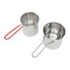 Small Deep Fryer Pot Stainless Steel Olecranon Type Diversion Japanese Style Oil Saving Small Port for Kitchen 3 Piece