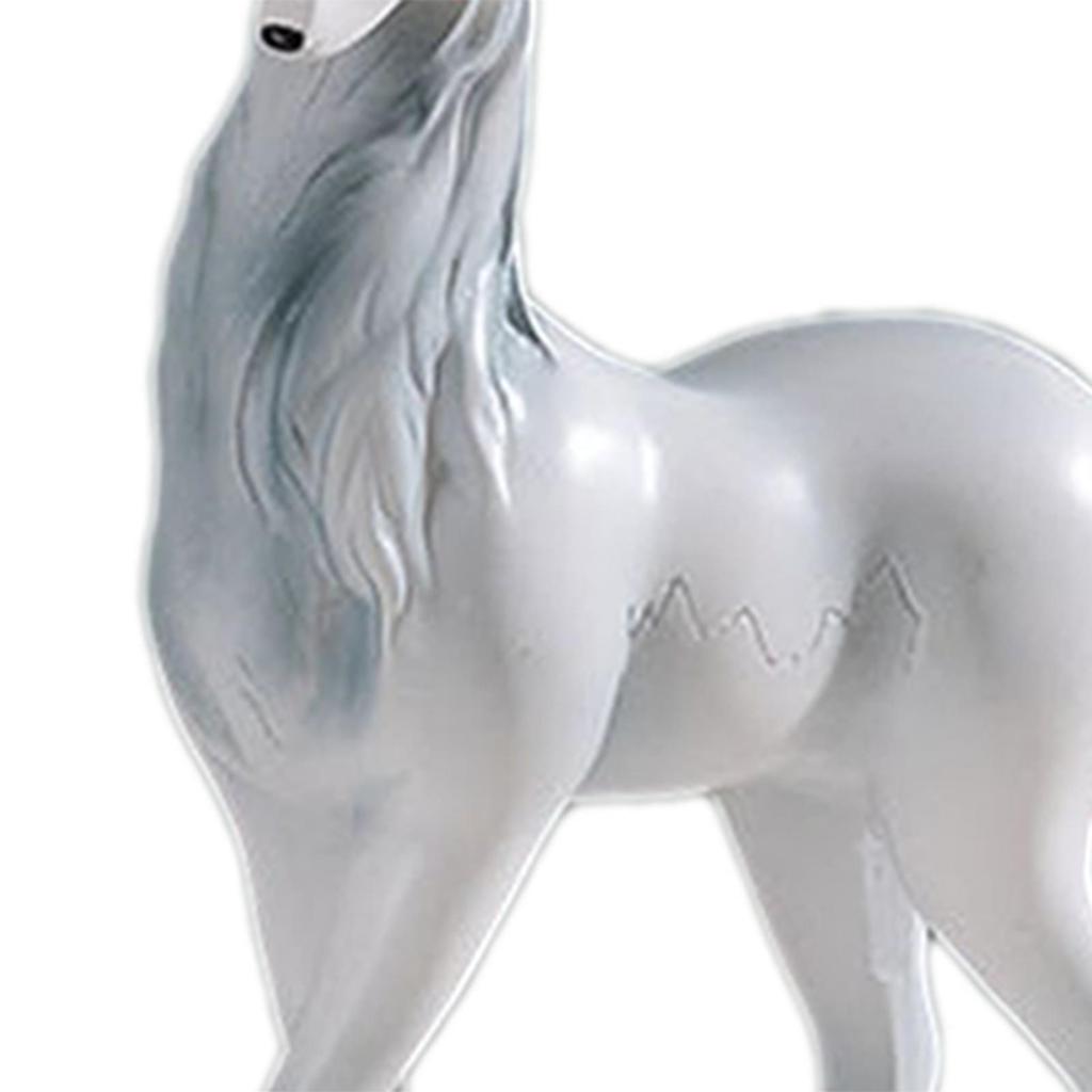 Elk Figurine Modern Resin Collectible Art Crafts Deer Statue Desktop Ornament for Bookshelf Fireplace Living Room Office Shelf