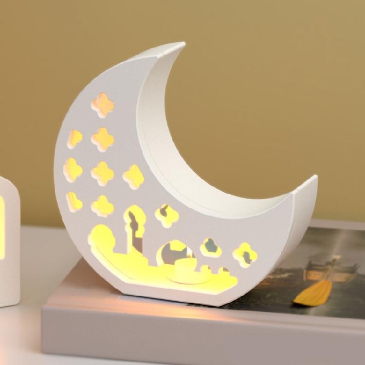 Light House Moon Shape Silicone Candle Stand Molds for Epoxy Resin Candle Holder Tealight Holder Gypsum Decoration