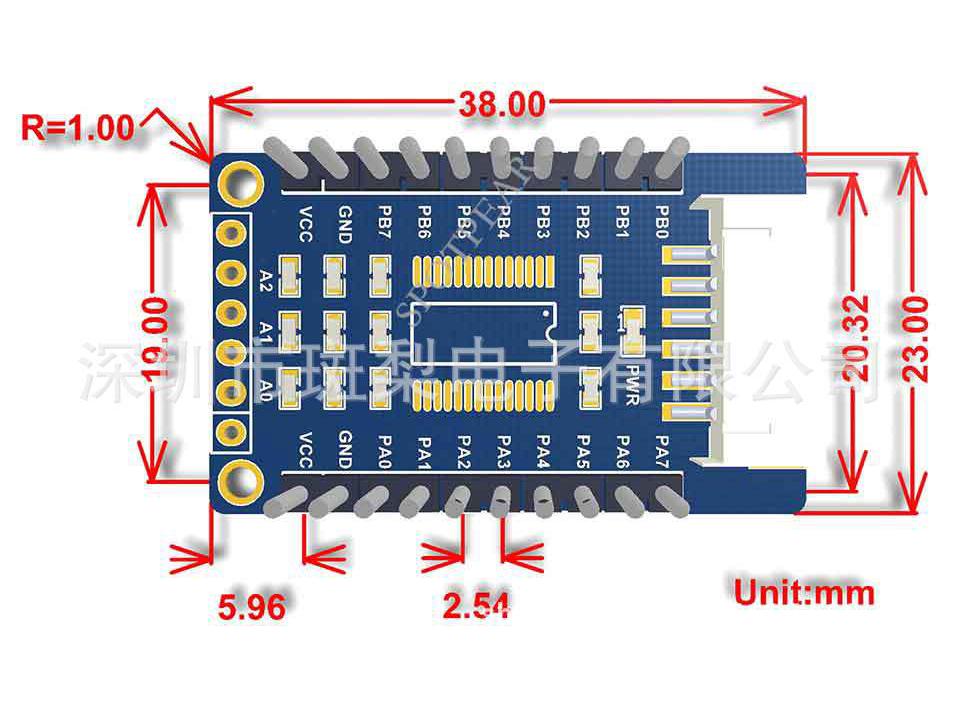 MCP23017 I2C 16-Port IO Expansion Module