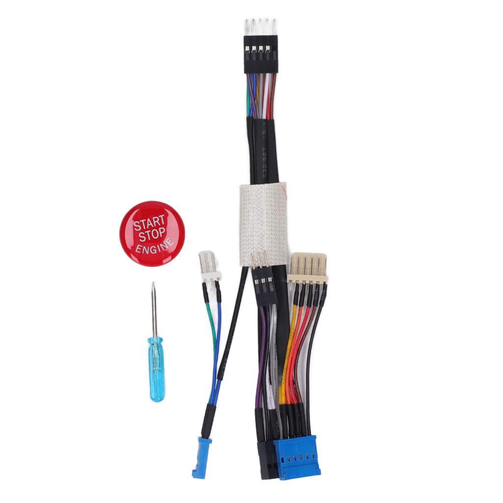 LED-Schaltknauf Schalthebelkopf Nachrüstsatz mit Motor Start/Stopp-Knopf für 5er E39 7er E38 Linkslenker Karbonfaser-Stil