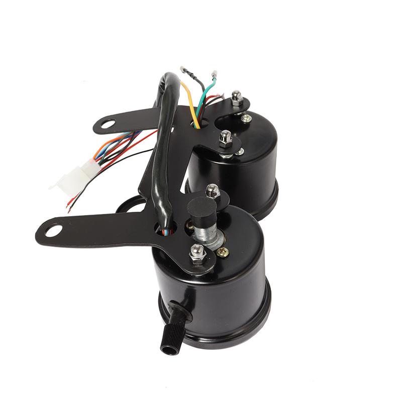 2-in-1 Motorrad Kilometerzähler Tacho Drehzahlmesser Modifizierte LED Geschwindigkeitsmesseranzeige Motorrad Kilometerzähler Universell Für Cafe Racer