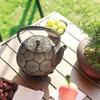 Cast Iron Teapot (1200ml Large Capacity) with Infuser, for Stovetop Use, Sakura Design, Enamel Coated Silicone Handle