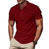 Summer New Men's Polo Shirt Solid Color Lapel Color Matching Short-sleeved Men's Polo Shirt In Stock