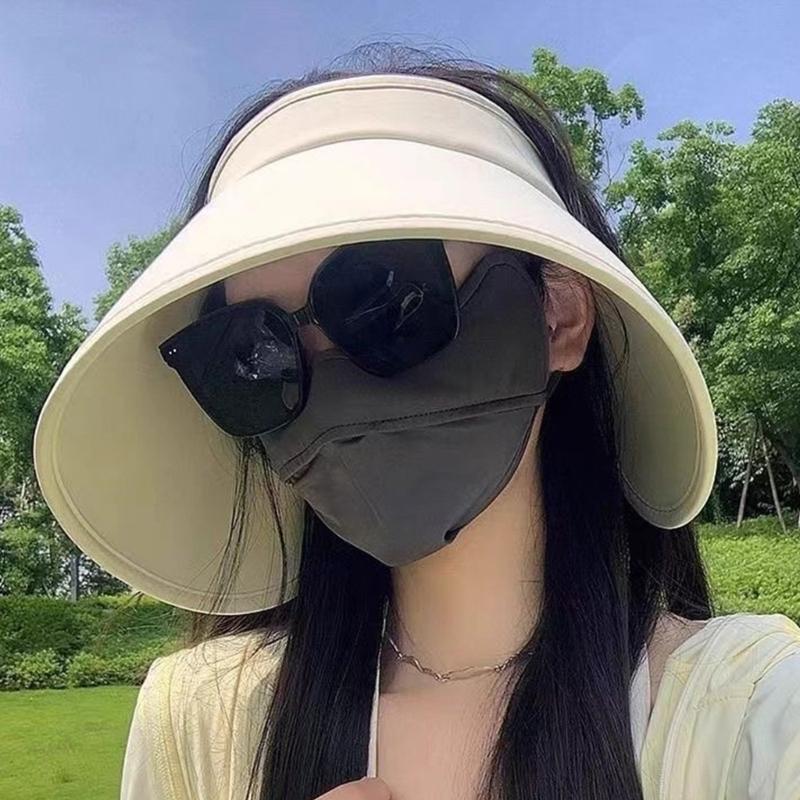 Foldable Lightweight Sun Visors Hat for Women with Adjustable Fit for Hiking and Gardening Ponytail Beach Hat