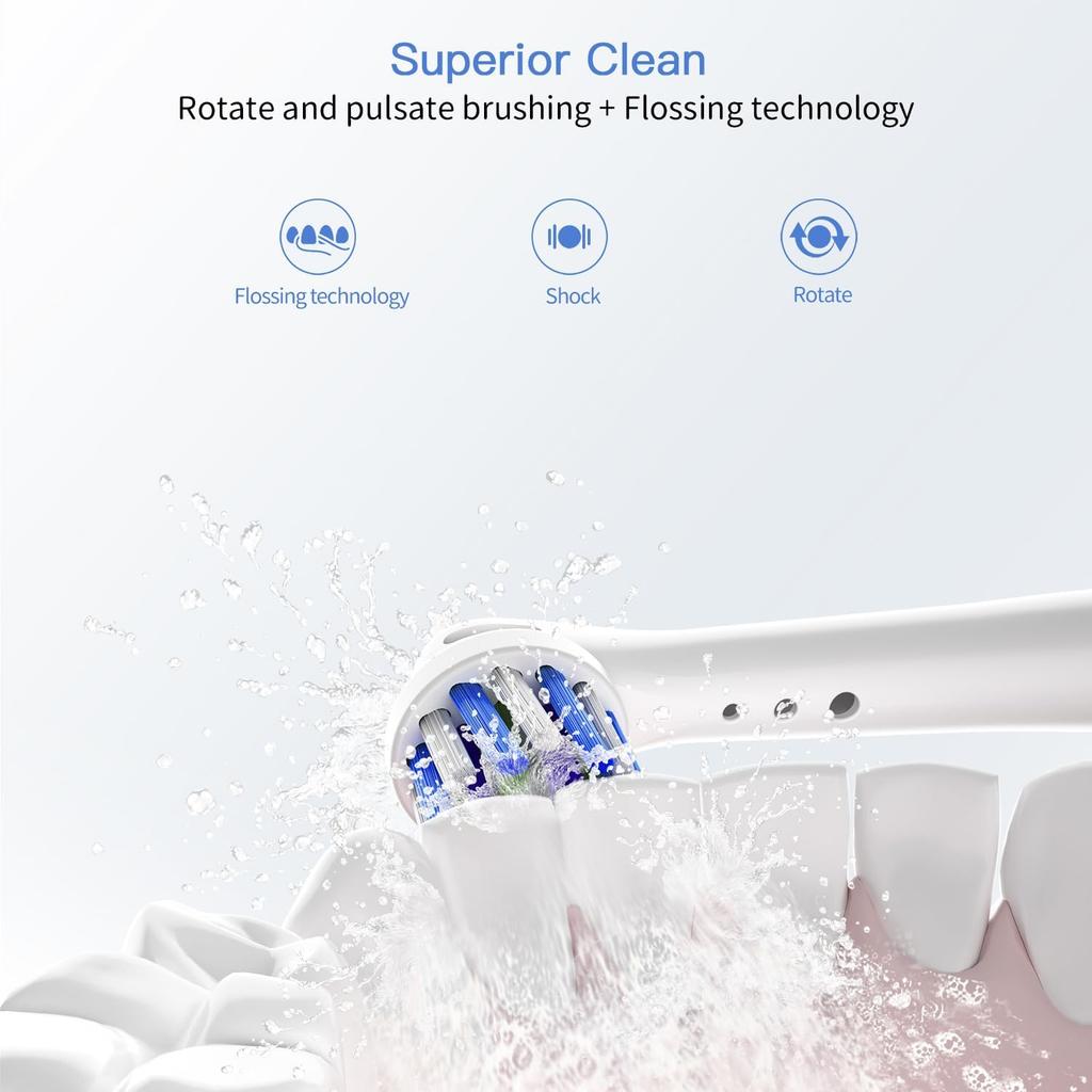 Toothbrush Heads for Oral B , 8 Pack Professional Electric Toothbrush Heads, Precision Clean Brush Heads Refill