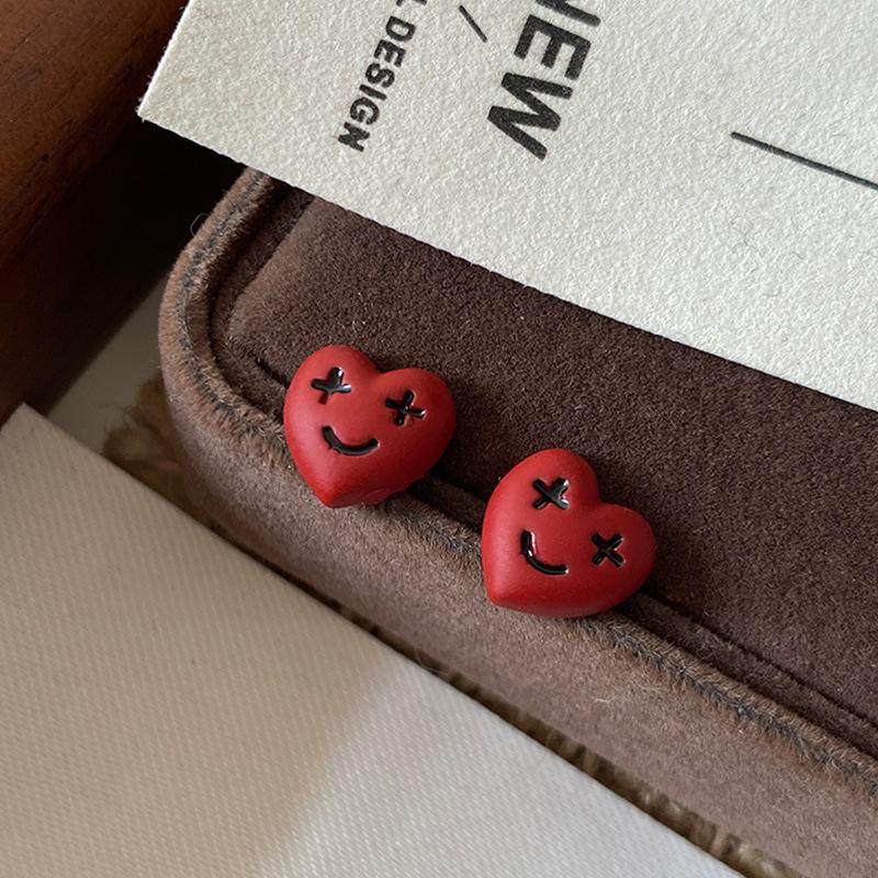 

Красный Любовь Смайлик Дизайн Чувство Ниша Высокий Чувство Ретро Анкела Красный