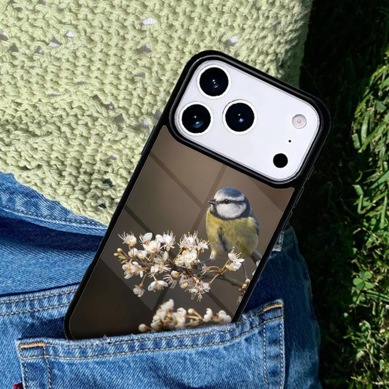 Garden Birds Blue Tit phone case cover Compatible with for IPhone 17air 16e 15 14 13 12 11Pro Max 17 Air