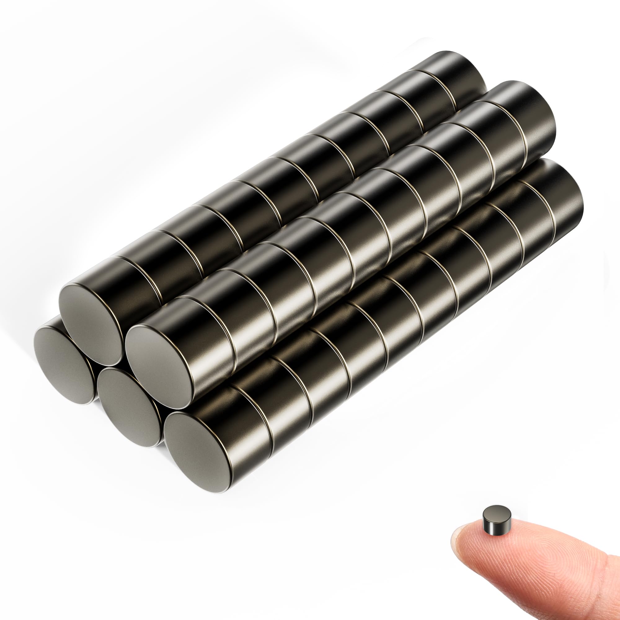 

AYAMINA Міцний Маленький Холодильник Набір 100 Магнітів, Магніти, Круглі, 53мм, чорний