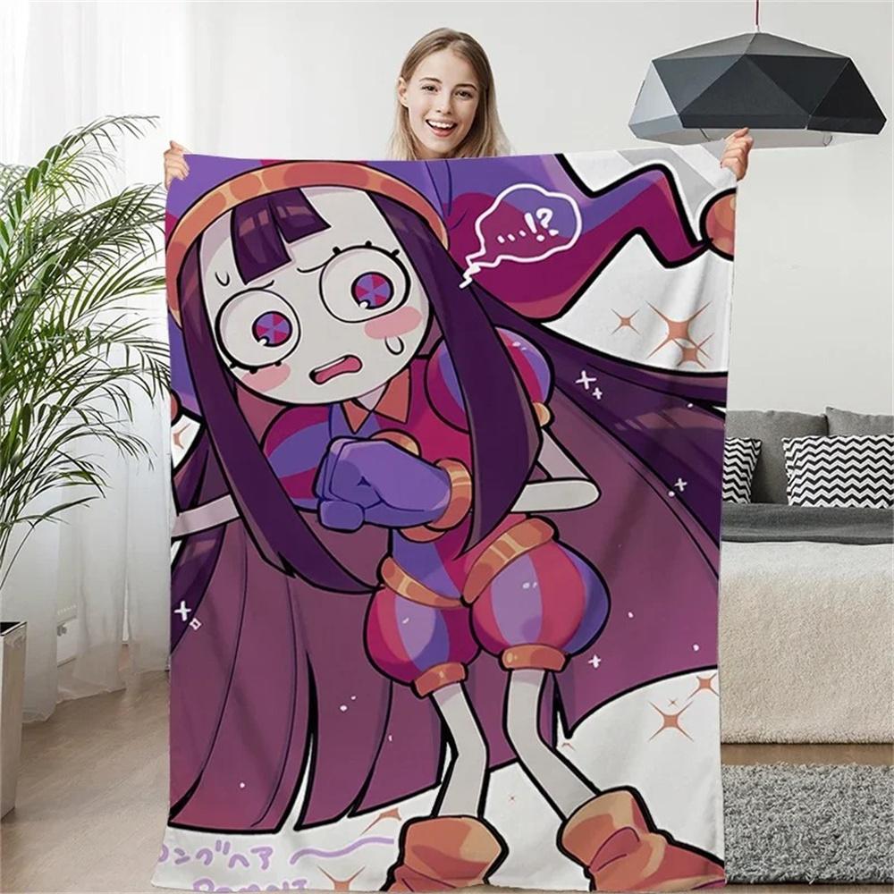 THE AMAZING DIGITAL CIRCUS Cartoon Blanket Warm Flannel Blankets Soft Cozy Blanket Sofa Travel Blanket Bed Linings Birthday Gift
