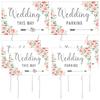 6 Pcs Wedding This Way Directional Road Sign Wedding Parking Directions Sign With 12 Pcs Stakes Welcome To Our Wedding Sign Doub