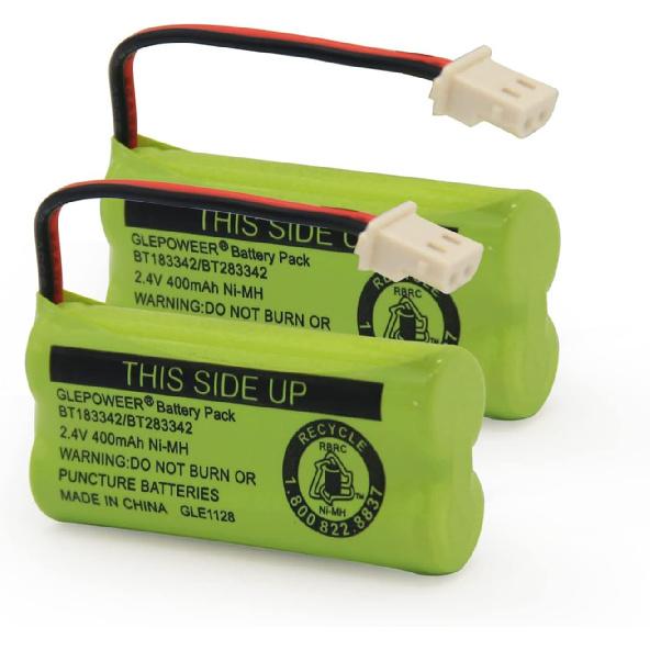 BT183342 BT283342 BT166342 BT266342 BT162342 BT262342 Battery Compatible with CS6114 CS6419 CS6719 EL52300 CL80111 Cordless Handset Phone (Pack of 2)