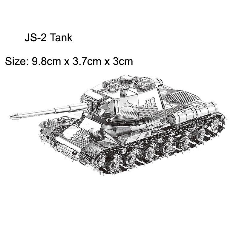 3D Metal Puzzle: Tiger, T34, and Churchill Tank Models - Perfect Birthday Gift
