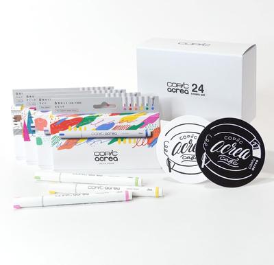 Set Copic Acrea avec Sous-verre 24 Couleurs