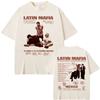Rock Band Latin Mafia Mexico Tour 2025 Graphic T-shirts Men's Clothing Harajuku Hip Hop Punk Oversized T Shirt Unisex Streetwear