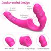 Trägerloser Strapon-Dildo-Vibrator für Paare Strapon für Lesiban Drahtlose Fernbedienung Doppelkopf-Vibrator Sexspielzeug für Erwachsene