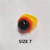 Colorful Y2k Hip Hop Two-color Acrylic Rings Set Women Exaggeration Classic Geometric Resin Finger Rings Female Party Jewelry