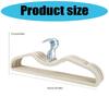 Short-Neck Clothes Hangers, 30 Pack with Soft Covering and Contoured Shoulders for Space-Efficient Closet Storage