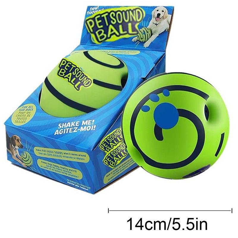 Hundespielzeug Wobble Wag Giggle Glow Ball Interaktives Aufmerksamkeitsspielzeug für Hunde Lustige Kichergeräusche Ball beim Rollen oder Schütteln Für Haustierhund Spaß