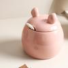 Cute Little Pig Ceramic Canister Candy Jar Storage Jar with Lid