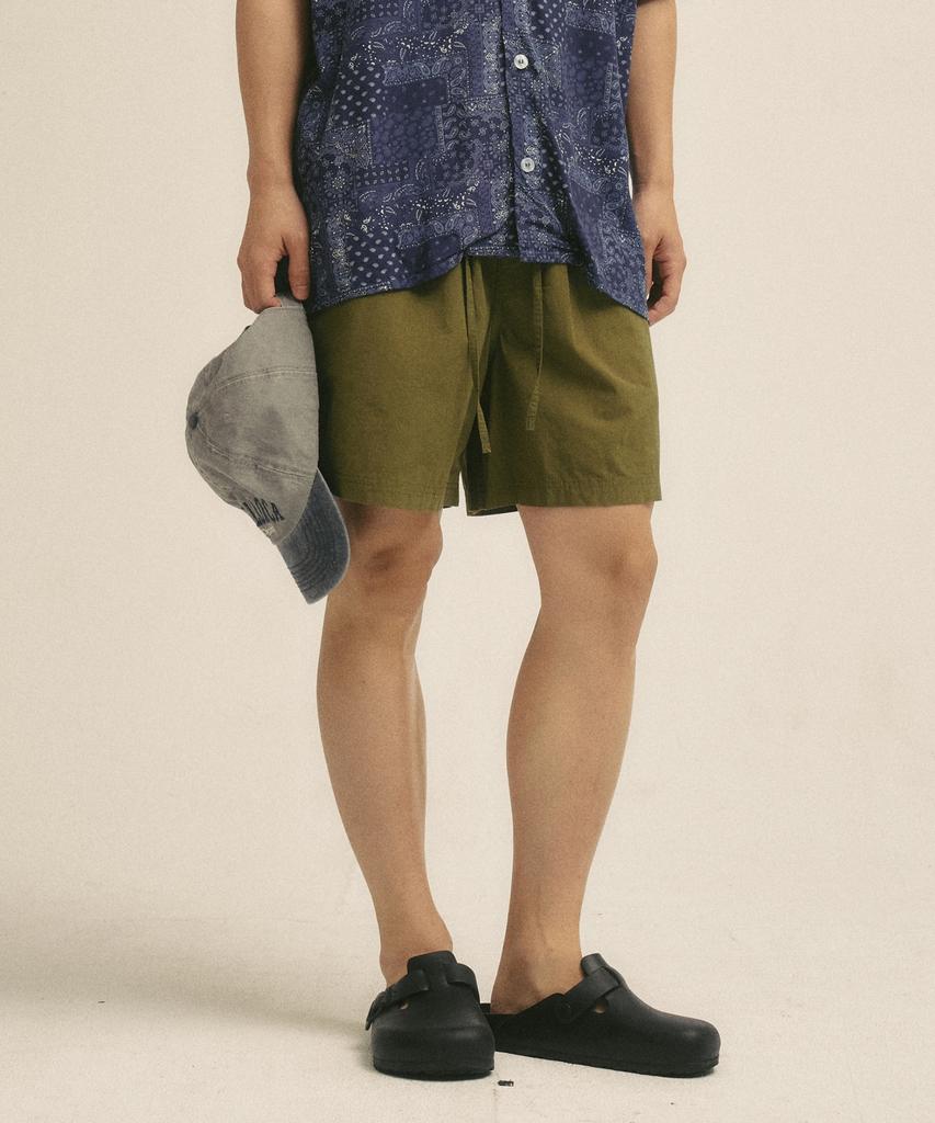 Billalei Daily Easy Cotton Men'S Shorts - Deep Olive