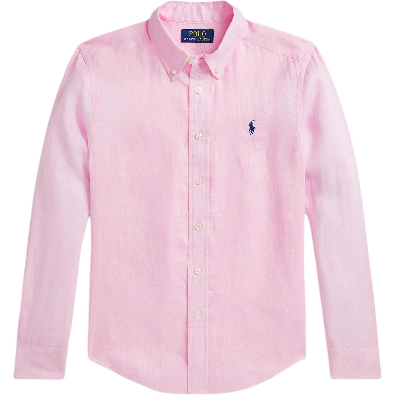 

Рубашка Polo Ralph Lauren с воротником на пуговицах и вышивкой, длинный рукав, детская, розовая 323967600-002 M