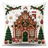 Skin-friendly Xmas Pillowcase 45cm 17in Cushion Cover 3D Illusion Christmas Pillow Covers  Bedroom